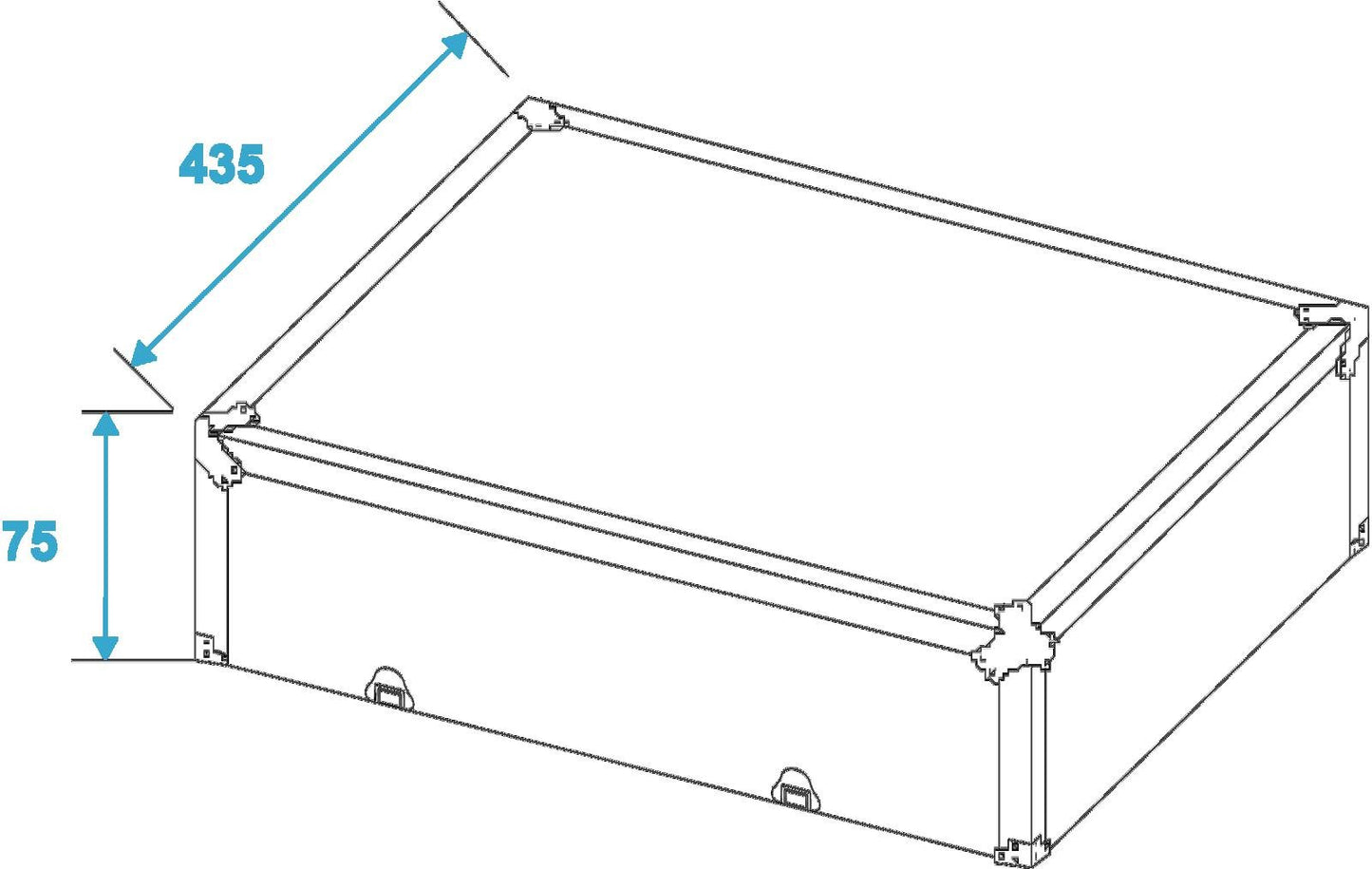 ROADINGER Plattenspieler-Case schwarz -S-