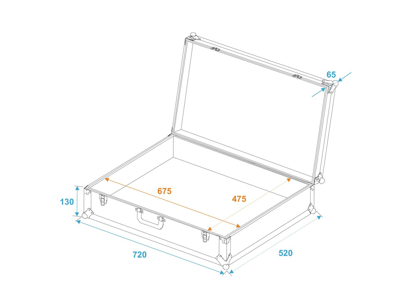 ROADINGER Universal-Koffer-Case Pick 70x50x17cm