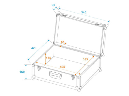 ROADINGER Universal-Koffer-Case Tour Pro 54x42x25cm schwarz