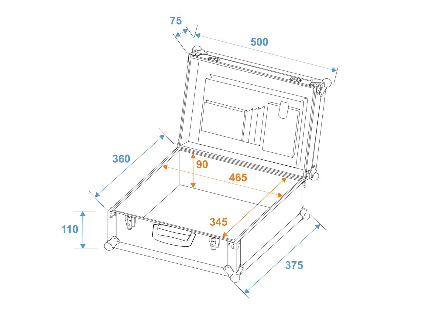 ROADINGER Universal-Koffer-Case BU-1 schwarz