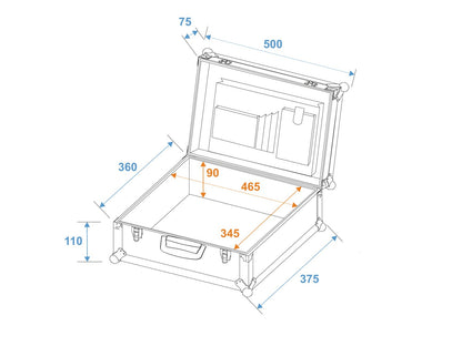 ROADINGER Universal-Koffer-Case BU-1 schwarz