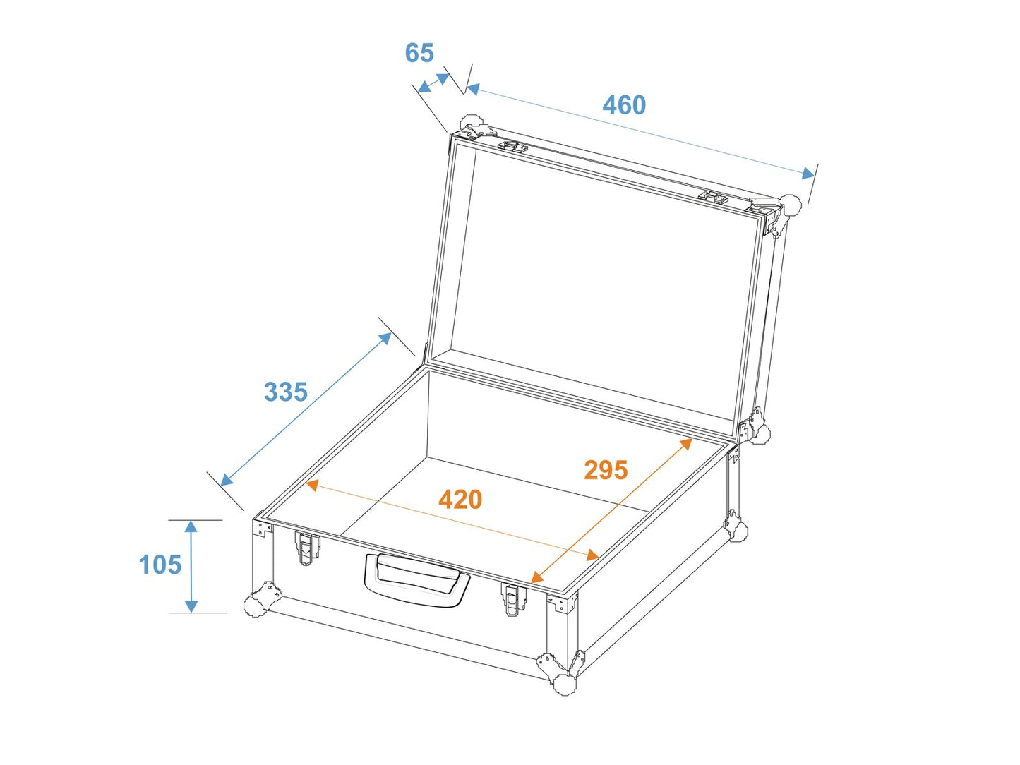 ROADINGER Universal-Koffer-Case FOAM blau