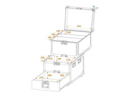 ROADINGER Universal-Roadie-Case mit Rollen