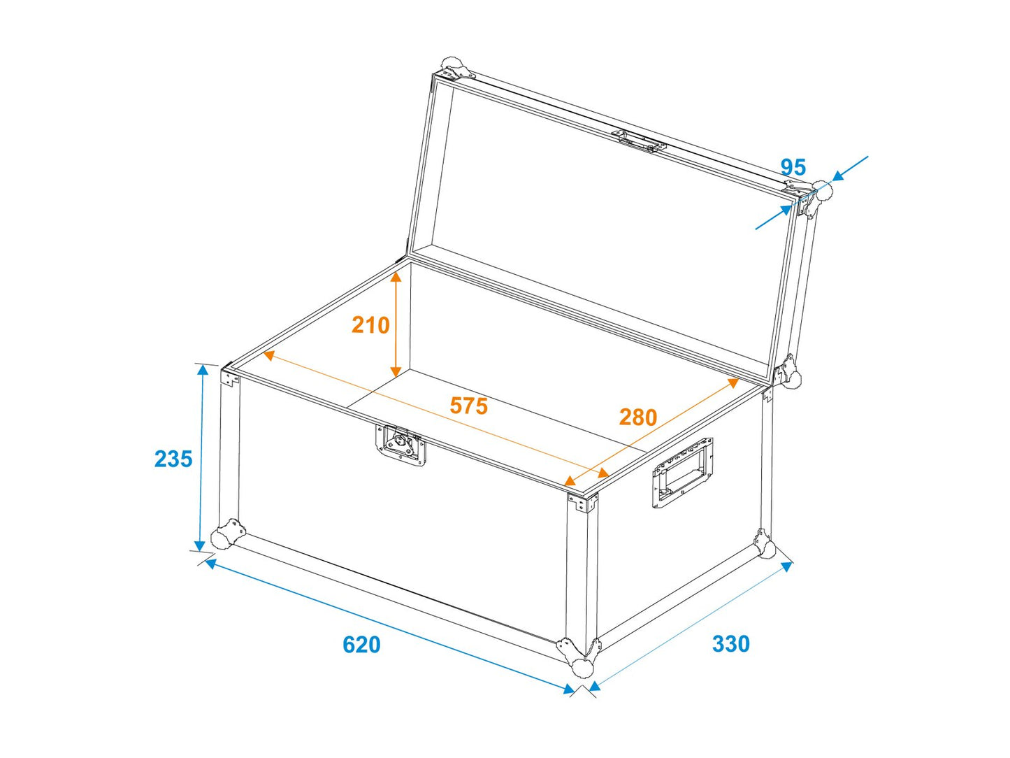 ROADINGER Universal-Transport-Case 60x30x30cm