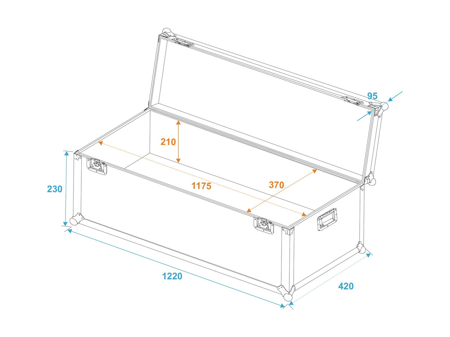 ROADINGER Universal-Transport-Case 120x40x30cm