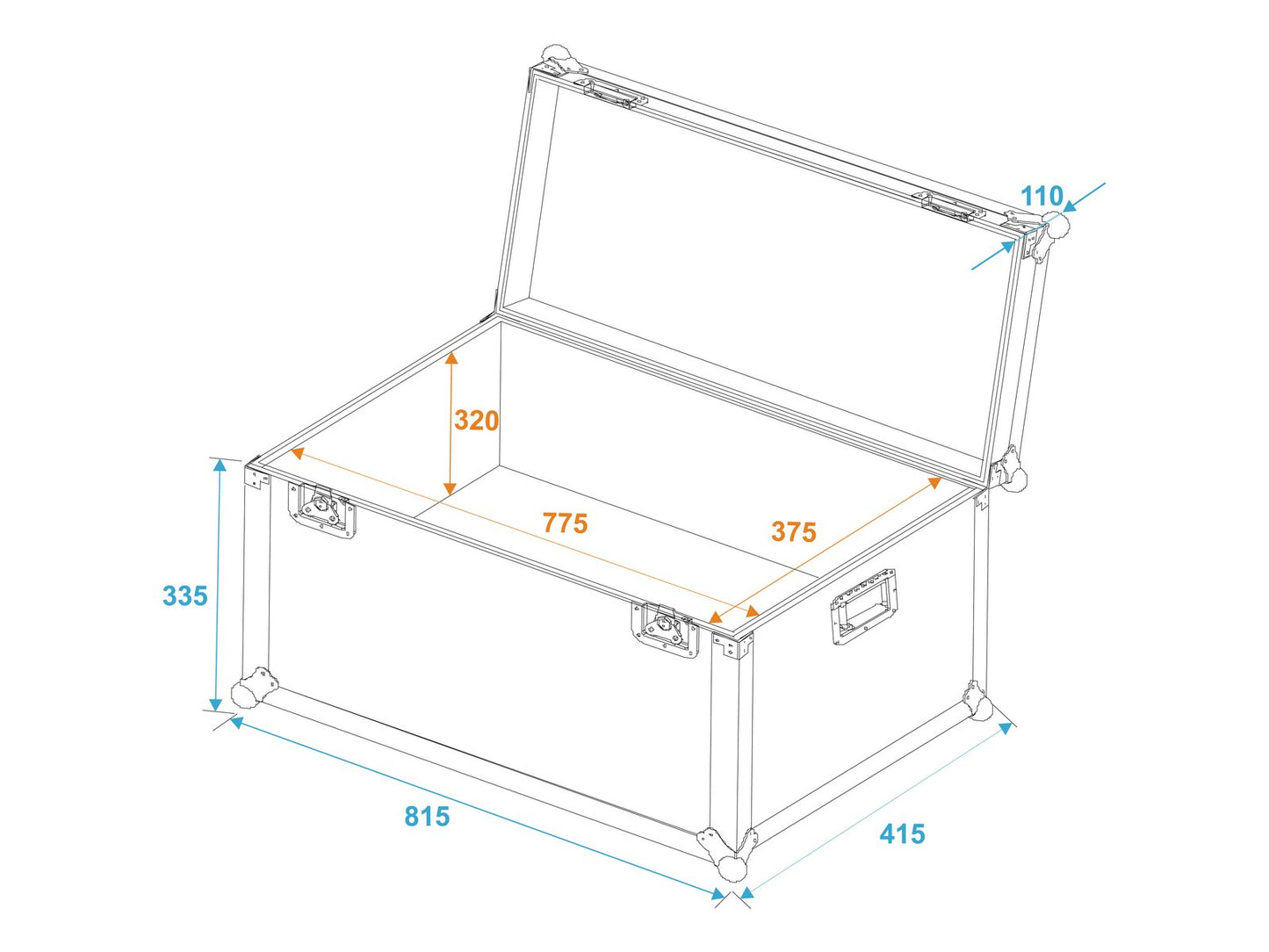 ROADINGER Universal-Transport-Case 80x40cm