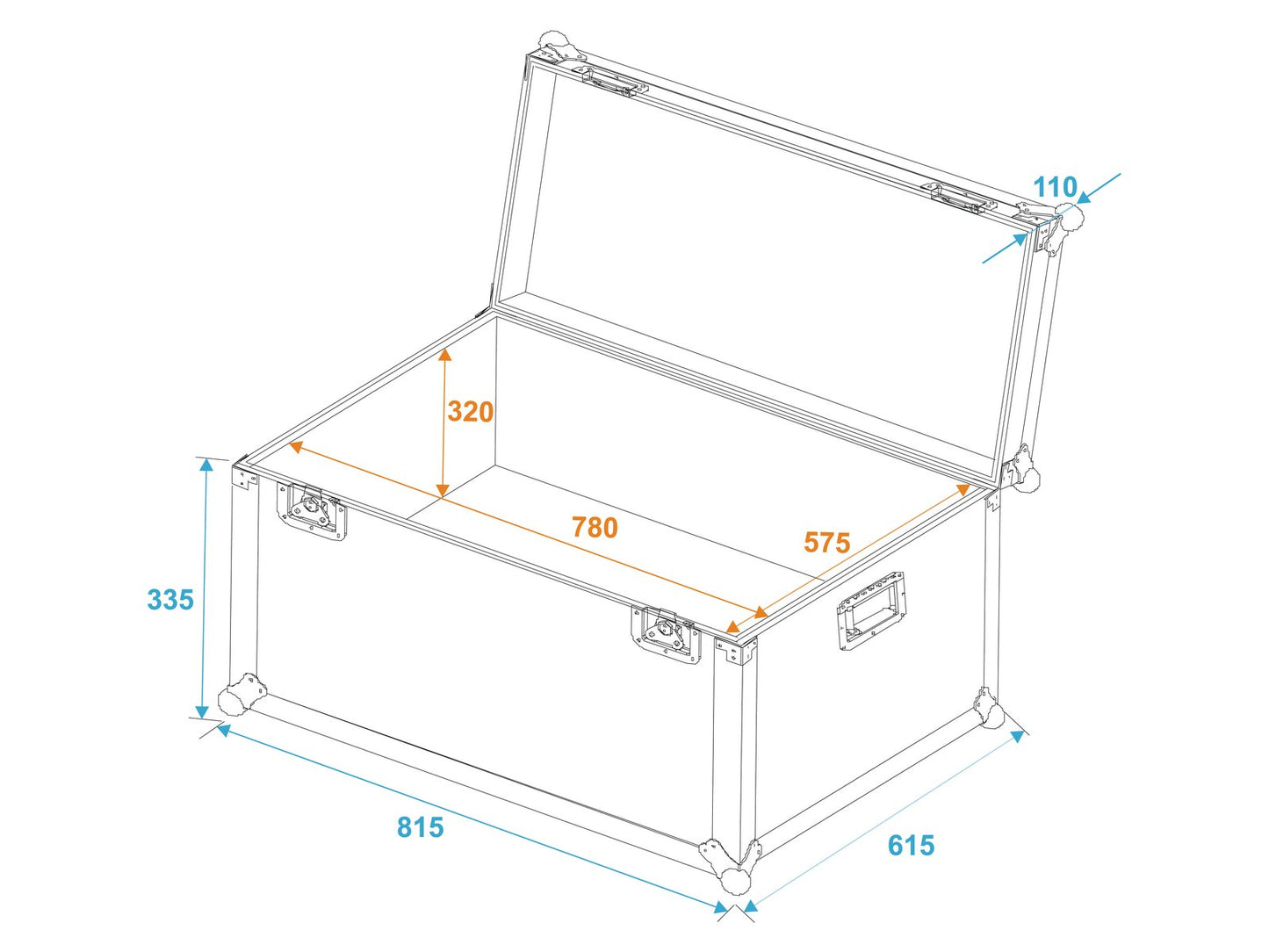 ROADINGER Universal-Transport-Case 80x60cm