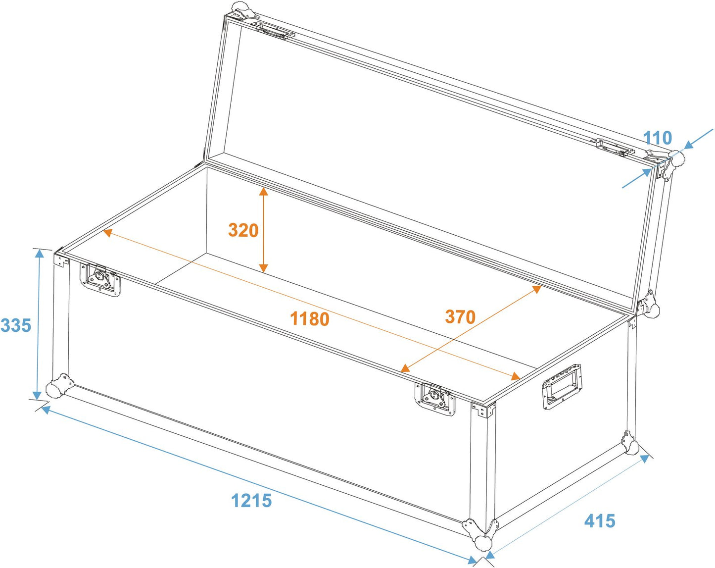 ROADINGER Universal-Transport-Case 120x40cm