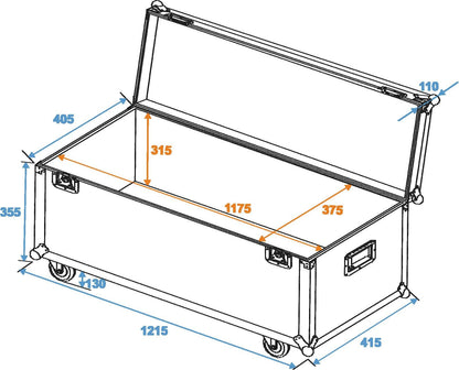 ROADINGER Universal-Transport-Case 120x40cm mit Rollen