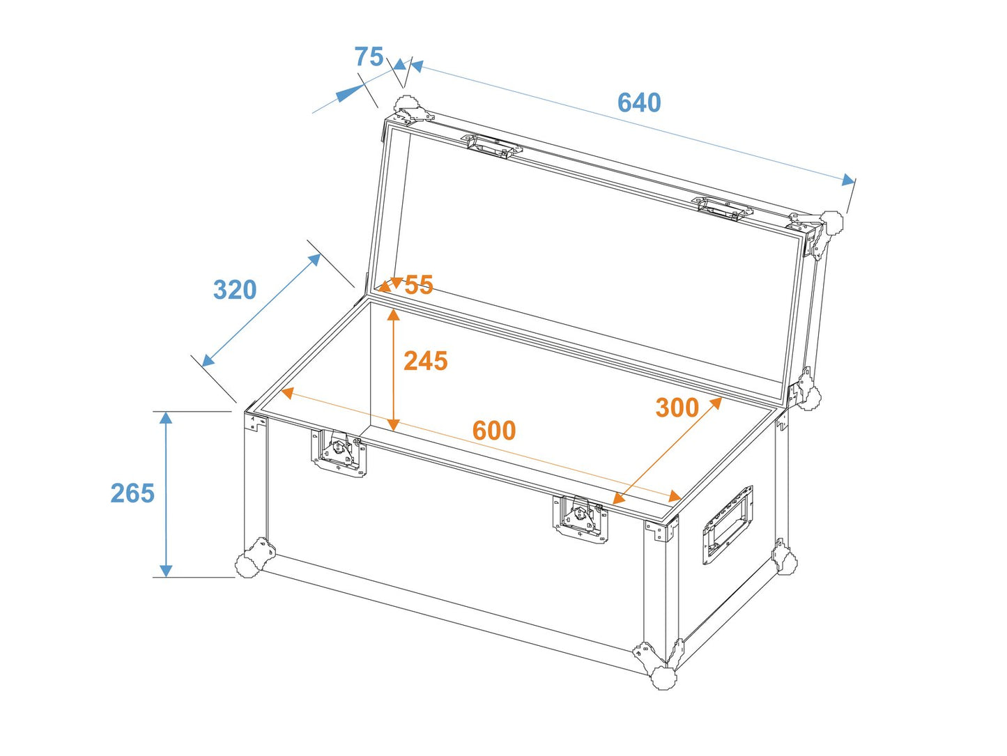 ROADINGER Universal-Case Profi 60x30x30cm