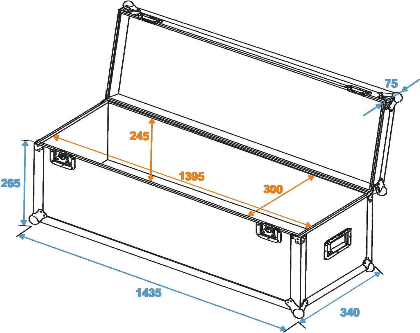 ROADINGER Universal-Case Profi 140x30x30cm