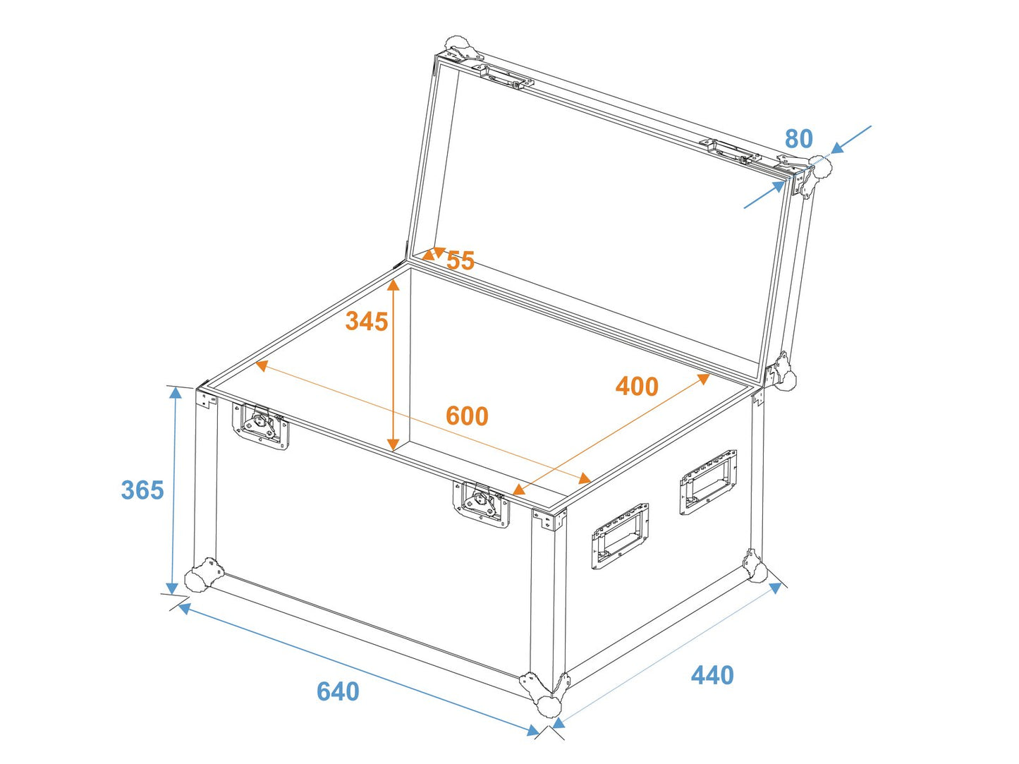 ROADINGER Universal-Case Profi 60x40x40cm