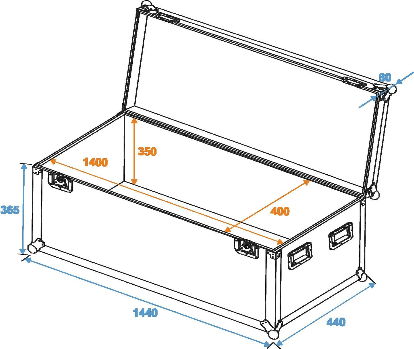 ROADINGER Universal-Case Profi 140x40x40cm