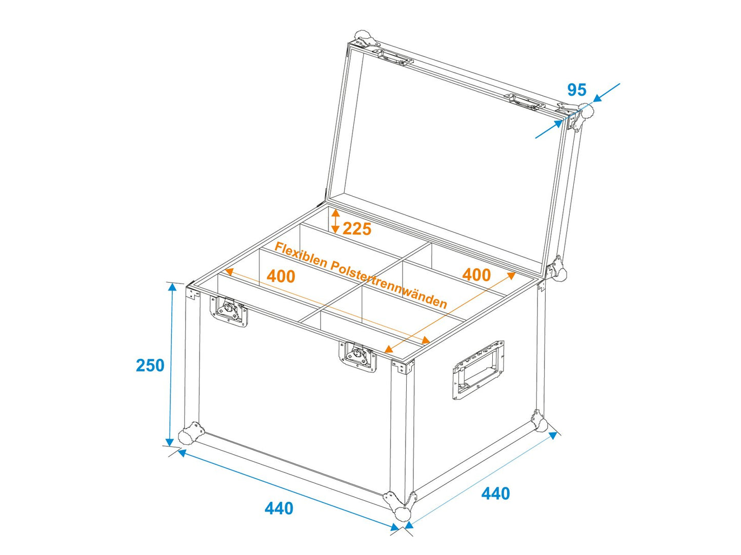 ROADINGER Universal-Transport-Case TDV-40 40x40x30cm