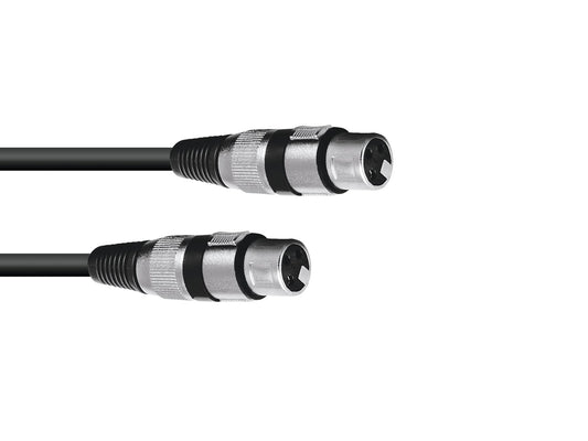 OMNITRONIC Adapterkabel XLR(F)/XLR(F) 02m sw