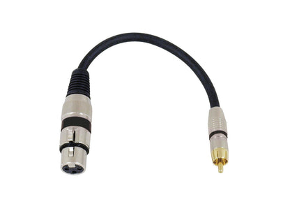 OMNITRONIC Adapterkabel XLR(F)/Cinch(M) 02m sw