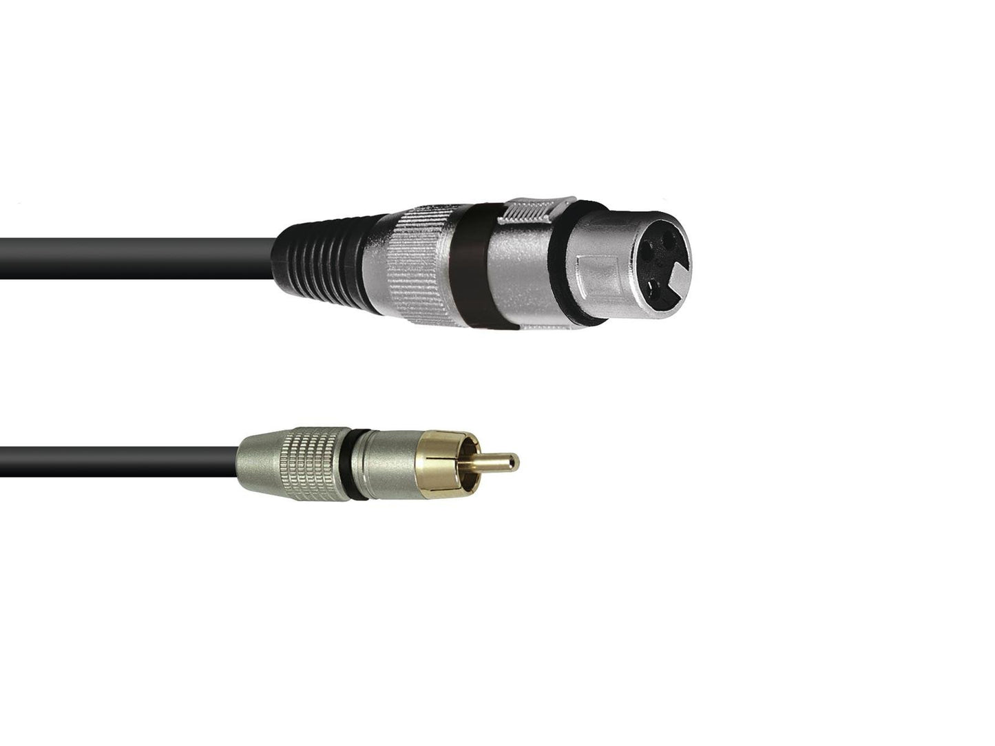 OMNITRONIC Adapterkabel XLR(F)/Cinch(M) 02m sw