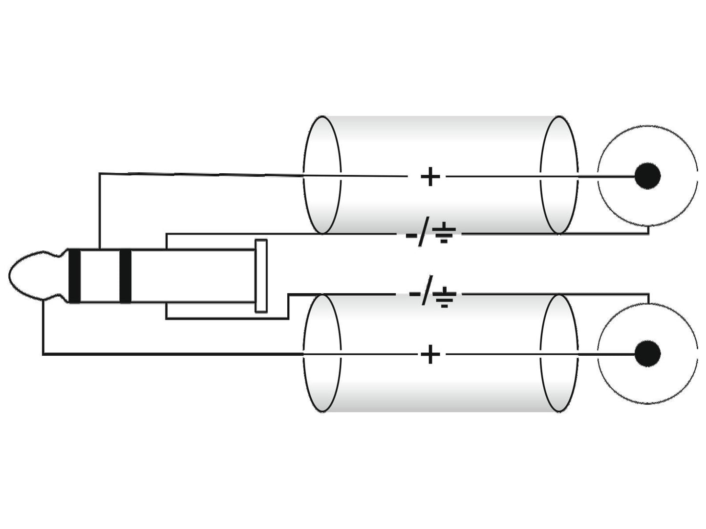 OMNITRONIC Adapterkabel 35 Klinke 90°/2xCinch 05m