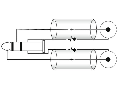 OMNITRONIC Adapterkabel 35 Klinke 90°/2xCinch 05m