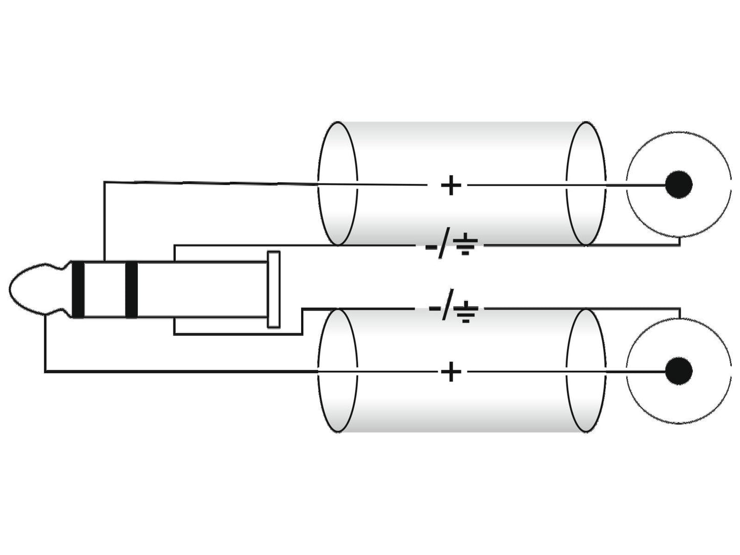 OMNITRONIC Adapterkabel 35 Klinke 90°/2xCinch 15m