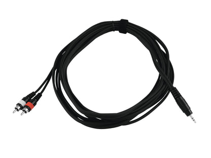 OMNITRONIC Adapterkabel 35 Klinke/2xCinch 6m sw