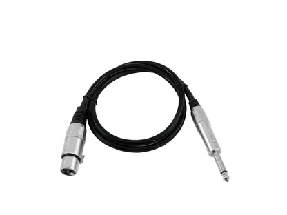 OMNITRONIC Adapterkabel XLR(F)/Klinke mono 09m sw