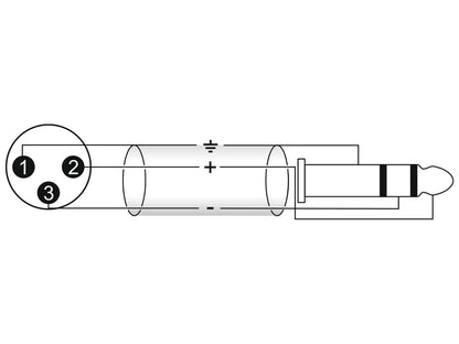 OMNITRONIC Adapterkabel XLR(M)/Klinke stereo 09m sw