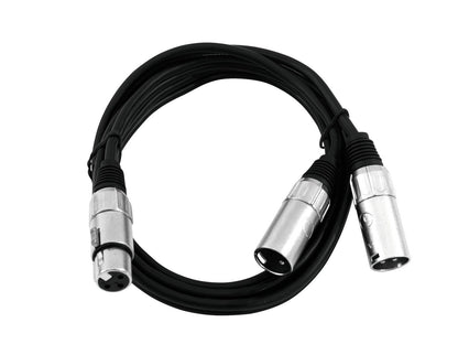 OMNITRONIC Adapterkabel XLR(F)/2xXLR(M) 1m sw