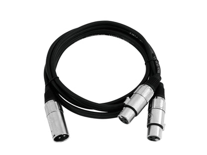 OMNITRONIC Adapterkabel XLR(M)/2xXLR(F) 05m sw