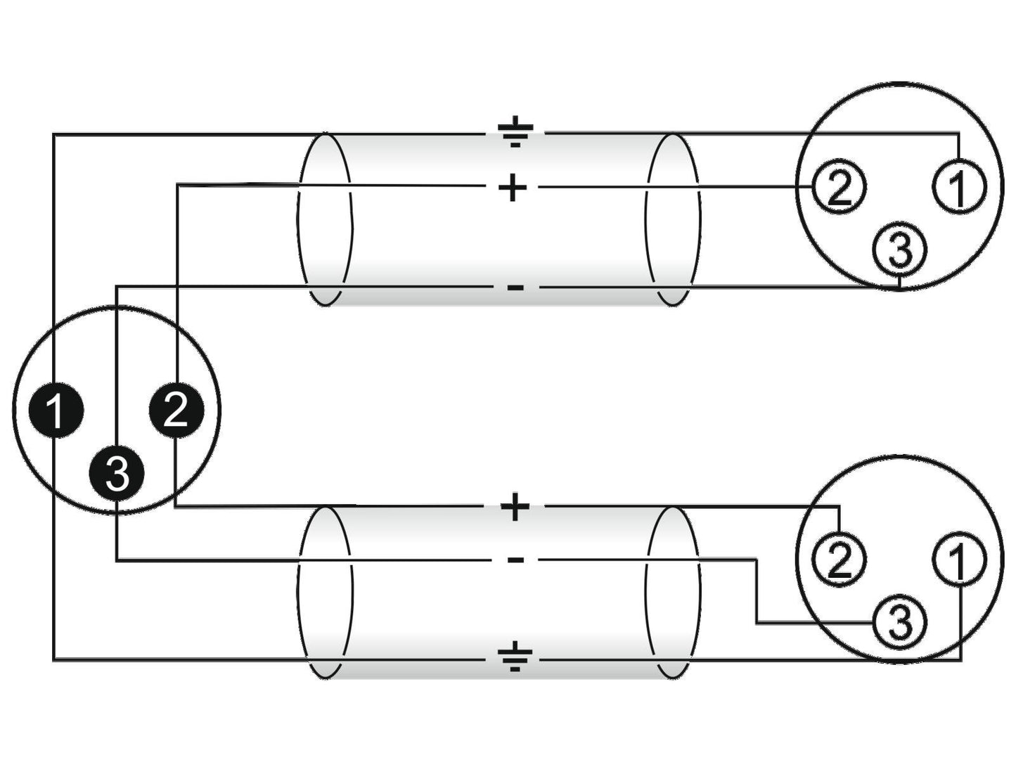 OMNITRONIC Adapterkabel XLR(M)/2xXLR(F) 05m sw