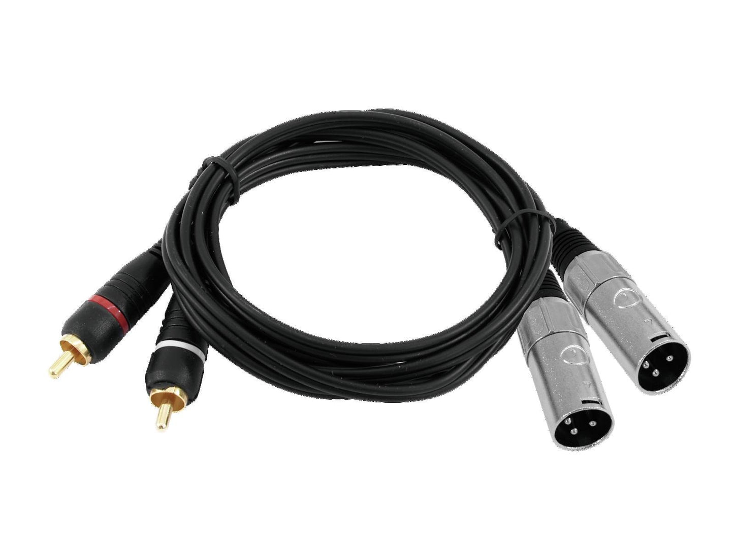 OMNITRONIC Adapterkabel 2xXLR(M)/2xCinch 3m sw