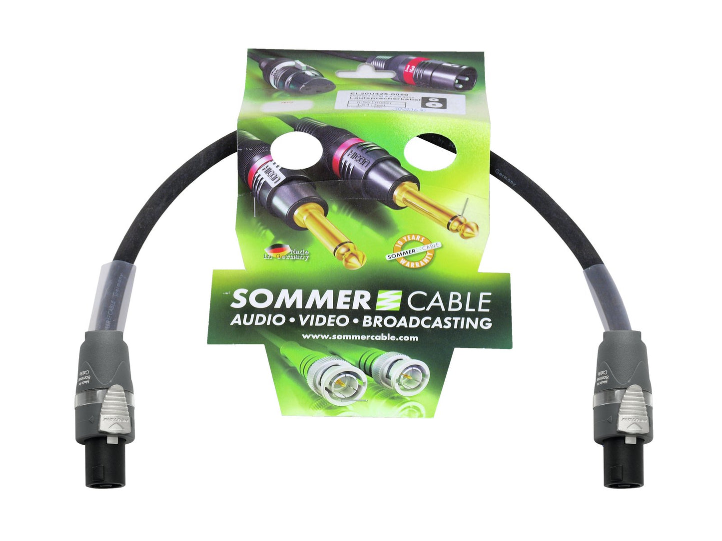 SOMMER CABLE Lautsprecherkabel Speakon 4x25 05m sw