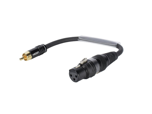 SOMMER CABLE Adapterkabel XLR(F)/Cinch(M) 015m sw