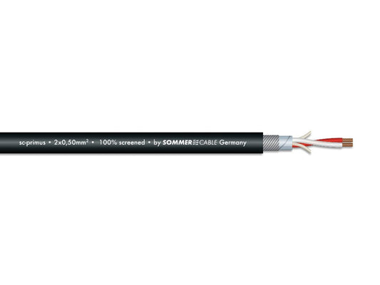 SOMMER CABLE Mikrofonkabel 2x050 100m sw SC-Primus