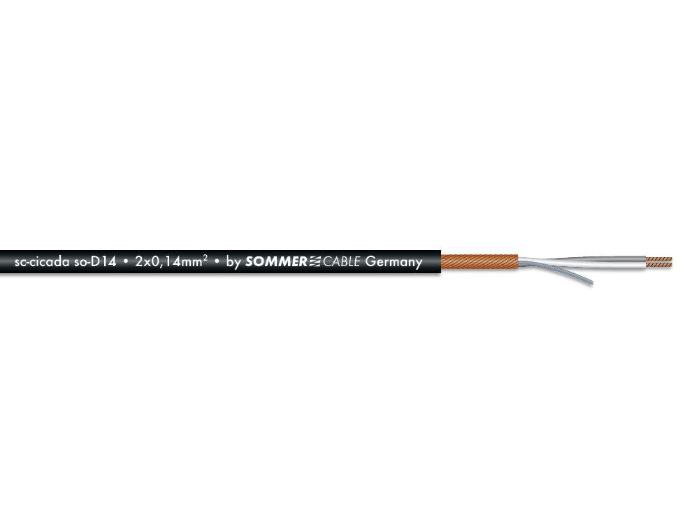 SOMMER CABLE Mikrofonkabel 2x014 100m sw SC-CICADA