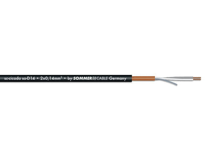 SOMMER CABLE Mikrofonkabel 2x014 100m sw SC-CICADA