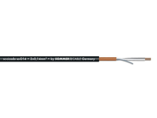 SOMMER CABLE Mikrofonkabel 2x014 100m sw SC-CICADA