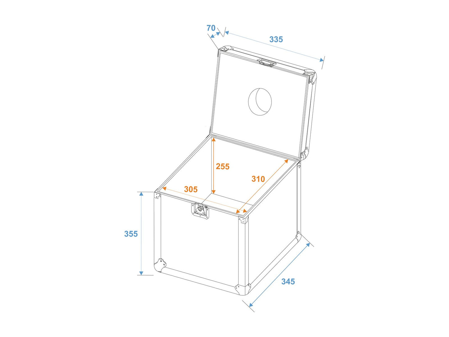 ROADINGER Flightcase Spiegelkugel 30cm