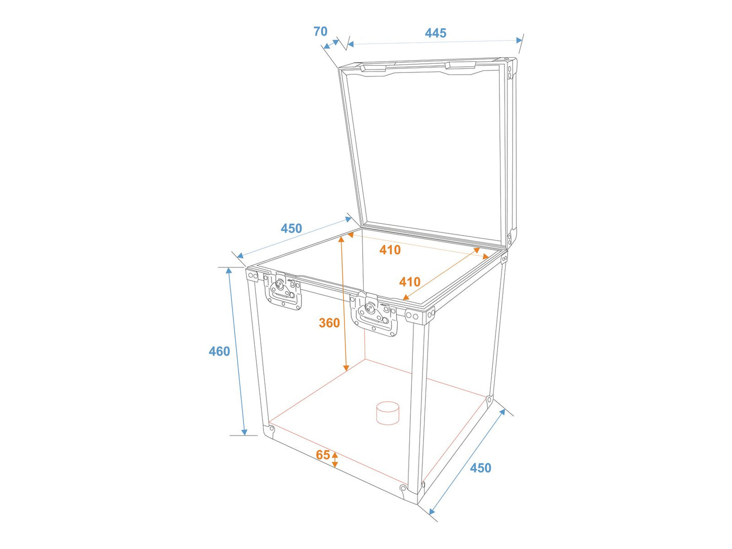 ROADINGER Flightcase Spiegelkugel 40cm