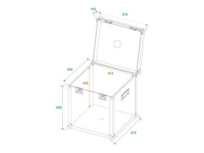 ROADINGER Flightcase Spiegelkugel 50cm