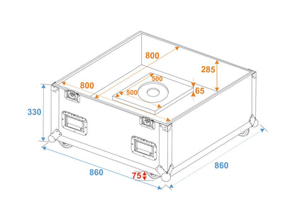 ROADINGER Flightcase Spiegelkugel 75cm