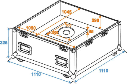 ROADINGER Flightcase Spiegelkugel 100cm