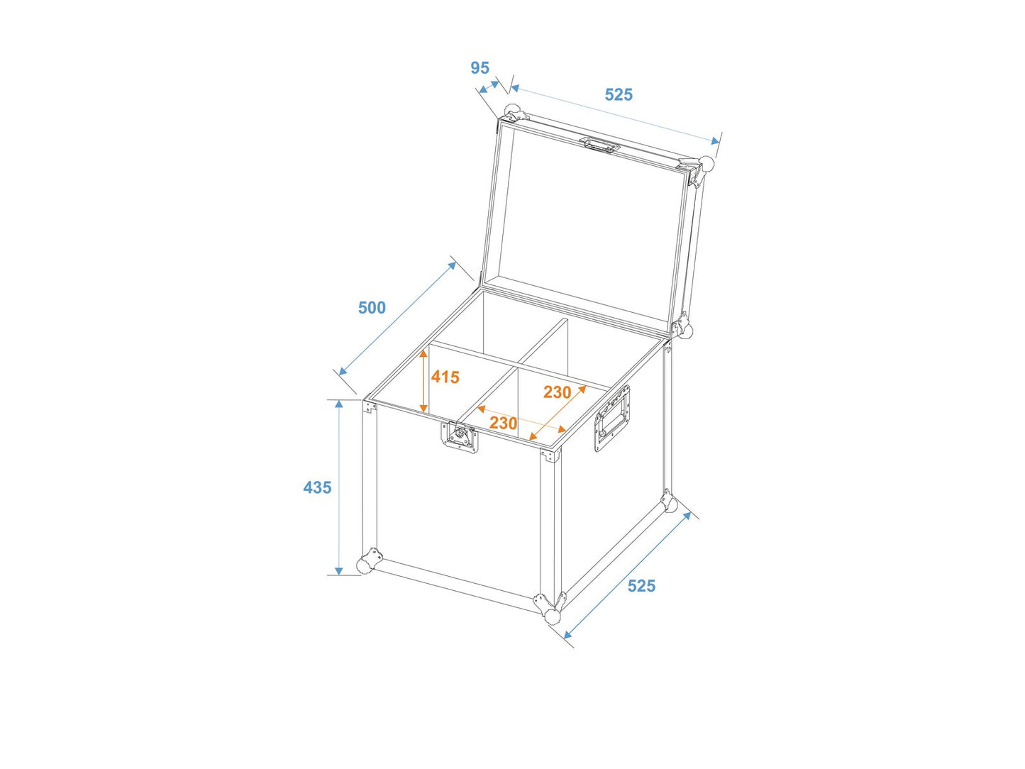 ROADINGER Flightcase EP-64 4xPAR-64 Spot lang