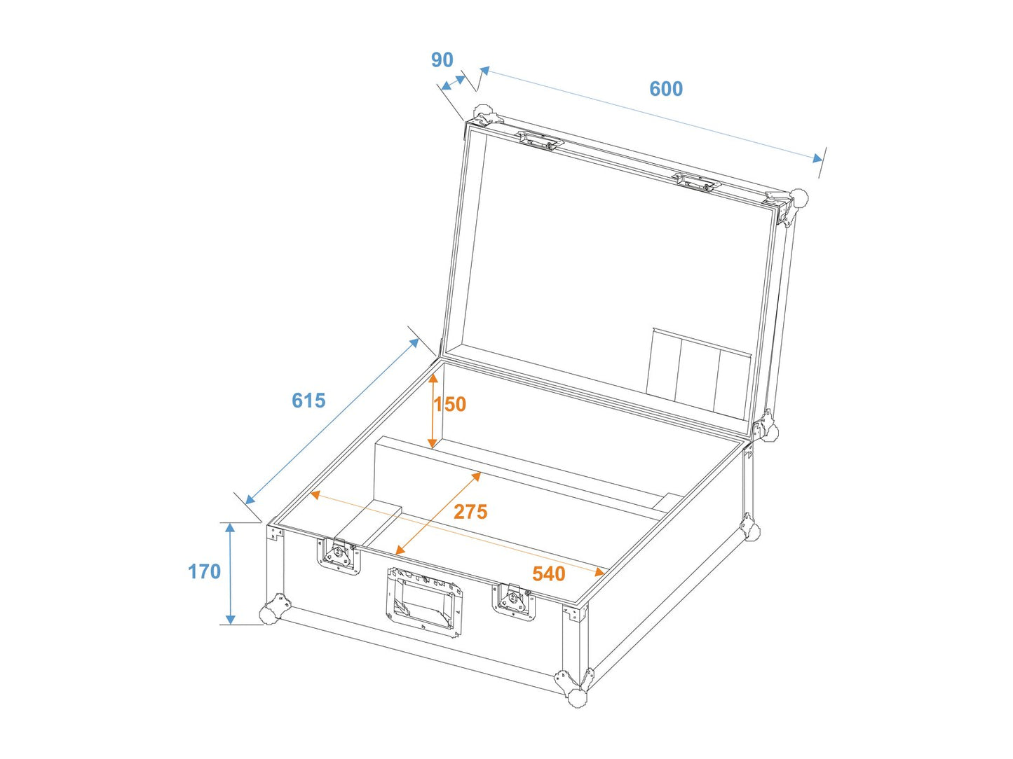 ROADINGER Flightcase 2x TS-150/TS-7/TS-255