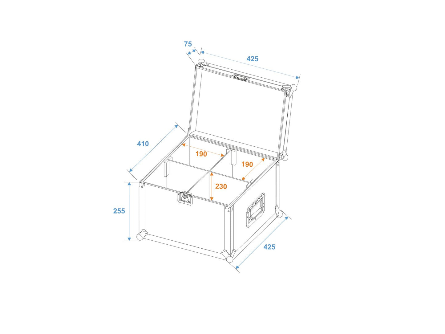 ROADINGER Flightcase 4x TMH-6/7/8/9