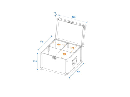 ROADINGER Flightcase 4x TMH-6/7/8/9