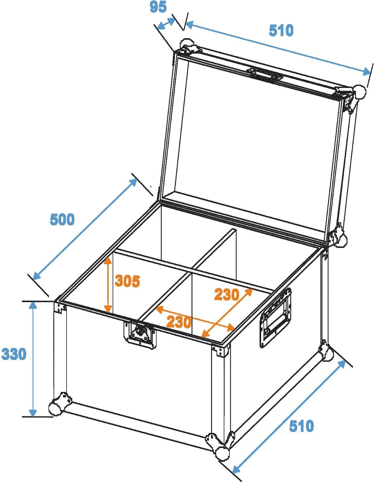 ROADINGER Flightcase EP-64 4x PAR-64 Spot kurz