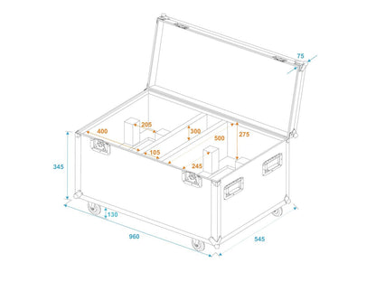 ROADINGER Flightcase 2x THA-250F