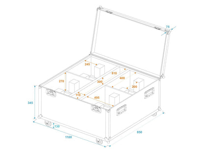 ROADINGER Flightcase 4x THA-250F