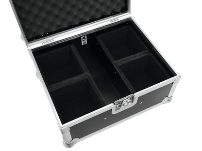 ROADINGER Flightcase 4x AKKU UP 4 QCL Spot QuickDMX